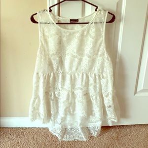 White lace top!